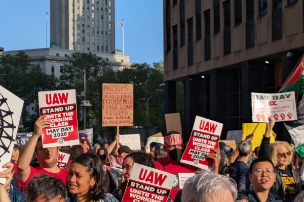 May Day rally in NYC