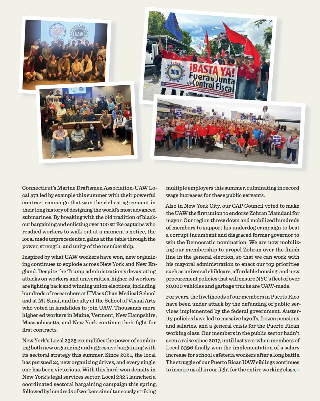 Region 9A in fall 2025 Solidarity Magazine, p. 2